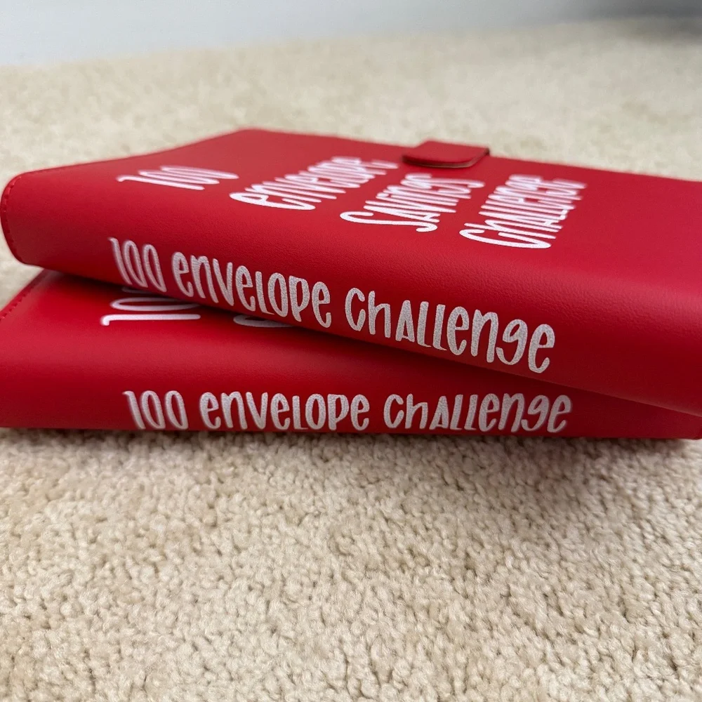 RED 100 Money Savings Challenge A5 Money Binder Book Money Budget Book Budget